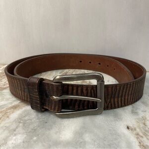 Justin Bomber Brown Top Grain Leather Belt 44 EUC